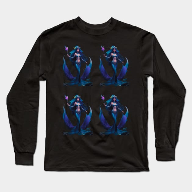 Sea Witch and Merfolk Long Sleeve T-Shirt by MGRCLimon